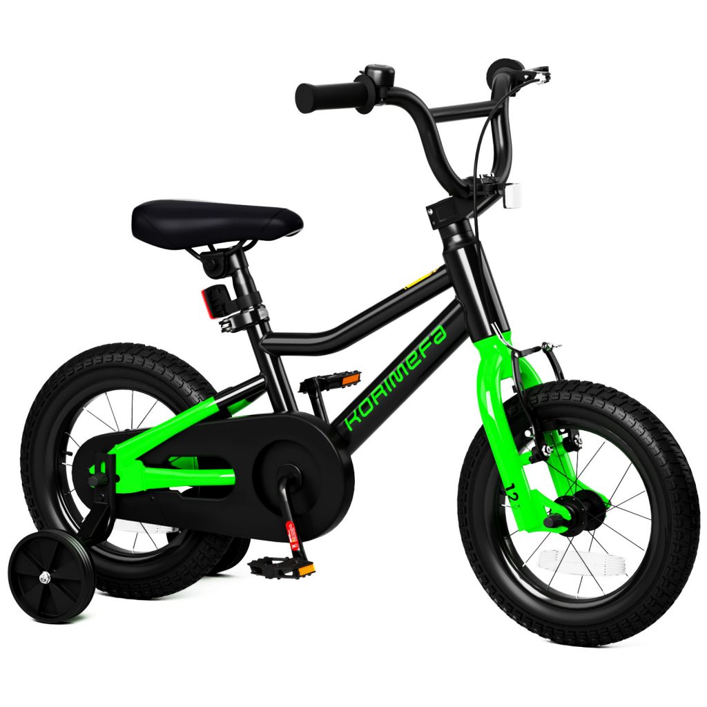 KORIMEFA Kids Bike for 2-8 Years Old, 12 14 16 Inch Coaster Brake Bicycle with Removable Training Wheels