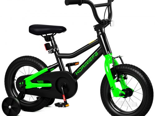 12 KORIMEFA Kids Bike for 2-8 Years Old, 12 14 16 Inch Coaster Brake Bicycle with Removable Training Wheels