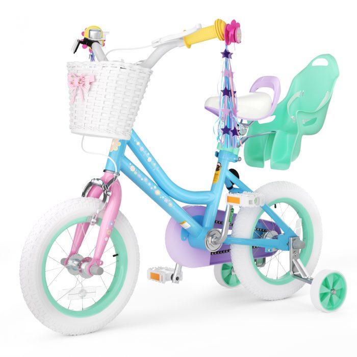 画板 8 KORIMEFA Girls Bike for Ages 2-12 Years, 12 14 16 20 Inch Toddler Kids Bicycle with Training Wheels